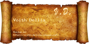 Voith Delila névjegykártya